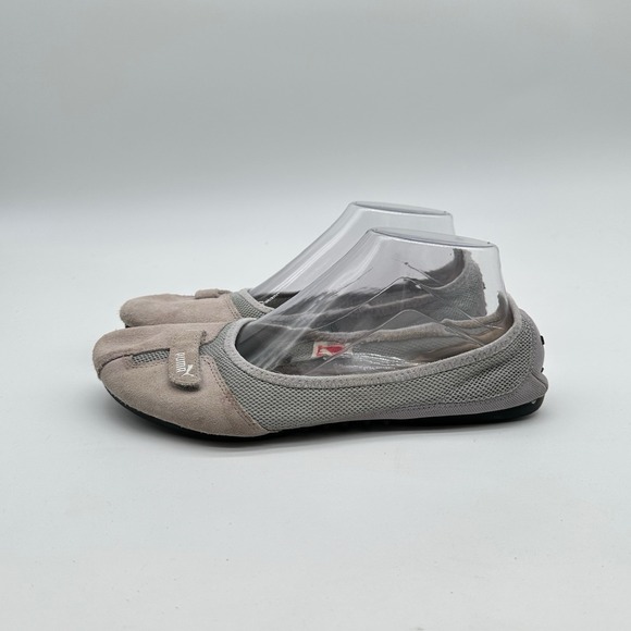 Puma Sabadella Ballerina Flats Suede Mesh Womens 9.5 Purple Pink Gray Gorpcore - Picture 2 of 13
